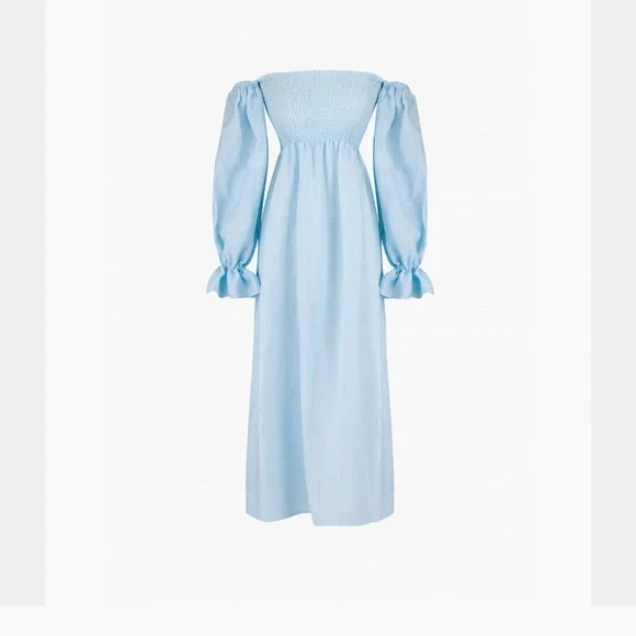 Linen White dress | White sundress by SLEEPER blue / S Linen White dress | White sundress by SLEEPER blue / S
